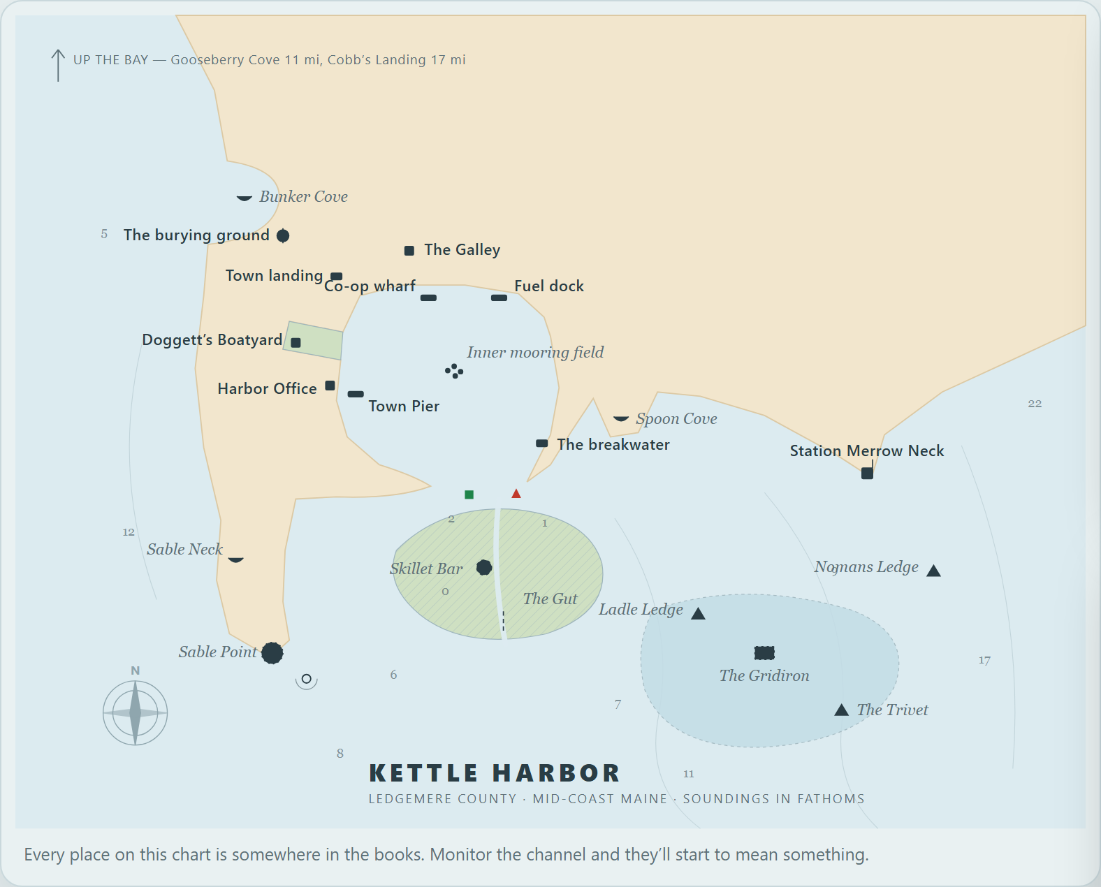 The chart of Kettle Harbor